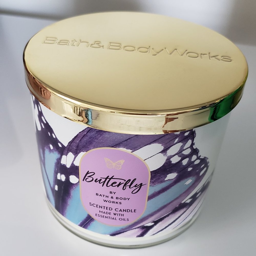Bath and Body Works Butterfly 3 Wick Candle